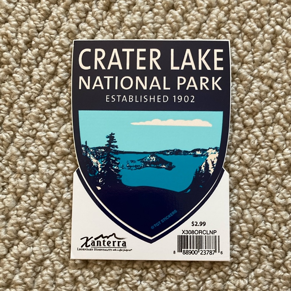 Crater Lake National Park Sticker Large Oregon Graphic Parks Project Souvenir